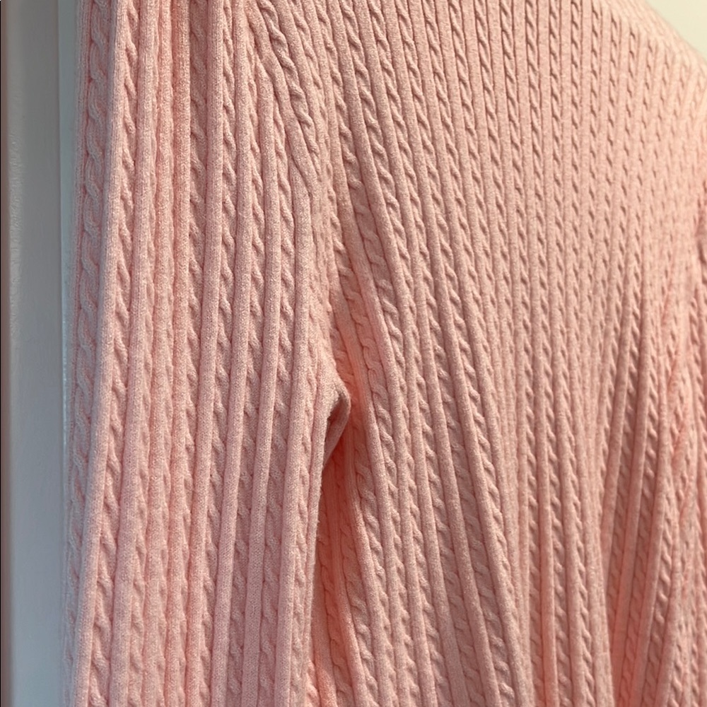 Pink Cropped Cardigan Sweater - Picture 4 of 8